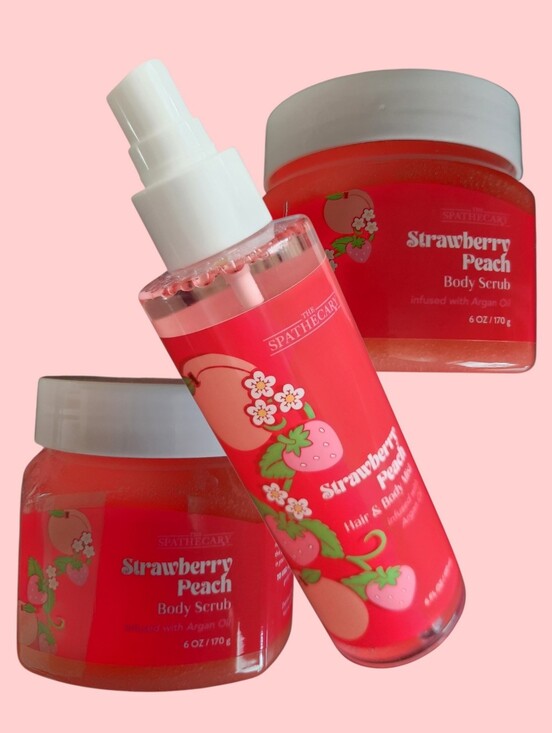 Other - Strawberry Peach: 2 Body Scrubs & Body Mist